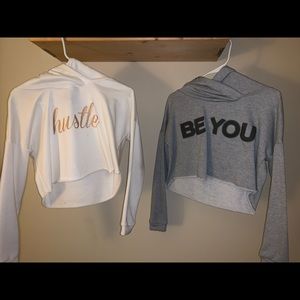 Cropped Hoodies For Girls (Pack of 2)